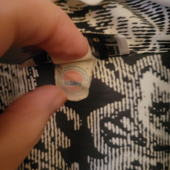 80's 90's Retro Paisley Blazer Black & White - Picture 3 of 9